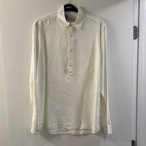 Men's white linen Shirt